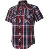 Dctop Camicia da uomo a maniche corte, casual, bottoni a pressione, tinta unita, vestibilità normale, per il tempo libero