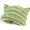 XehCaol Y2k Cat Beanie, divertente berretto con orecchie di gatto, cappello lavorato a maglia, cappello Cat Ears diavolo corna ragazza Y2k Grunge accessori
