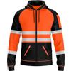 Trending babz Mens Hi Viz Vis Reflective Zipper Patched Fleece 3 Zip Up Pockets Sweatshirt Work Wear Hoodie Top Jacket