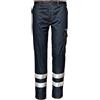 Sir Safety System Symbol Bande Pantaloni da Lavoro Uomo visibilità Migliorata, 100% Cotone 270 g/m², 5 Tasche, Doppie Bande Rifrangenti, Uni EN 17353:2020, 38-62, Navy