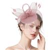 CAVIXO Cerchietto con Fascinator e Clip a Pettine - Accessorio per Capelli Regolabile per Donna e Madre della Sposa (Matrimoni)