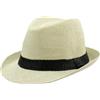 Carnavalife Cappello Paglia di Carta Uomo Donna Cappello Panama Estate Spiaggia ad ala Corta Moda Unisex 57/58CM, crema, 57