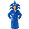 Get Trend SONIC THE HEDGEHOG Accappatoio Bambino e Bambina in Pile 110-140 | Vestaglia Bambino Invernale con Cappuccio 3D e Tasche, Morbido e Caldo per Casa, Idee Regalo