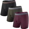 Separatec Mutande Boxer Uomo Doppia Tasca Indipendente Elastico Boxers Lunghi bambù Traspirante Morbido 35mm Cintura Senza Cuciture Intimo Pantaloncini Multipack