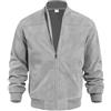 Dhyazqfit Bomber - Giacca bomber da uomo, per le mezze stagioni, leggera, in finta pelle scamosciata, per il tempo libero