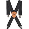 WELKINLAND Bretelle elastiche degli uomini di 2inch, bretelle resistenti per i jeans, nero, 2-Inch