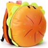 Hkufpq Cheeseburger, zaino per hamburger, a forma di cibo | Scomparti con zip, cinghie regolabili, effetto cibo 3D a strati, accessori per feste di viaggio, idea regalo