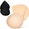 Garneck Inserti Imbottiti Reggiseno Rimovibili, 2 Paia, Cotone e Lattice | Forma Sagomata, Cuciture Rinforzate, Design Testurizzato Antiscivolo, per 85c 90a 90b