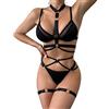 Generic Lingerie Rossa Donna Perizoma Rosso Donna Set di Lingerie da con Cinturino Sexy See Through Netwear Suit Set di Biancheria Intima per Ragazze Vestitino Sexydonna Hot Completo Sexy Rosso