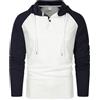 Generisch Oversized Felpa da uomo sportiva - Felpa con cappuccio da uomo grigio patchwork felpa con cappuccio bicolore a maniche lunghe vintage Streetwear leggera top palestra jogging giacca sportiva
