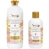 Generico Wexor Ammorbidente 1000 ml con Profuma Bucato 250 ml Rosa & Peonia | Formula concentrata, proteggi-fibra, azione antiodore, profumazione persistente, morbidezza dei tessuti, fragranza floreale