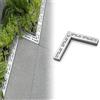 ZASEZOD Canaletta Scolo Acqua Piovana in Acciaio Inossidabile 304 con Griglia | Canaletta scolo acqua piovana con griglia rimovibile in acciaio inox per terrazzo, cortile e giardino(B -250X150X40mm)