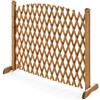 Valoak Set 6 Pezzi MiAllungo Grigliato in Legno Estensibile Autoportante | Finitura ciliegio, struttura con piedi, divisorio esterno 120x150 cm, supporto per piante rampicanti, arredo giardino