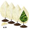 NARYVORA 4 Pezzi Sacco Tessuto Non Tessuto per Piante 80g/m², 60x80cm | Telo Antigelo per Piante con Cerniera e Coulisse, Antistrappo & Riutilizzabile Cappuccio Protezione Piante per Palme