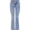 Only - Onlwauw Mid Waist Crossover Flared DNM, Onlwauw - Crossover a Vita Media Svasata DNM Donna
