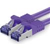1aTTack.de 1x 3.0m CAT7 Cavo di rete RJ45 10 Gigabit SFTP PIMF - Viola | Cavo patch Ethernet, rame, 10 Gb/s, LAN, DSL, switch, modem, router, patch panel, CAT7, CAT6, CAT5