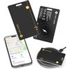 NOVOO Air Tracker Tag Card Ricaricabile, Ricarica Wireless Smart Card, Bluetooth Finder Compatibile con Apple Find My (Solo iOS), IP68 Anti-Smarrimento per Portafogli/Passaporto/Bagagli, 2PCS