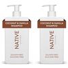 Native Shampoo Idratante Cocco & Vaniglia 487ml. (Confezione da 2)