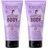 Eveline Cosmetics Gel-Balsamo Autoabbronzante Rassodante Corpo Brasiliano con Eritrulosio, DHA e Vitamina E - Formula Vegana per Abbronzatura Naturale Radiante e Pelle Idratata (Confezione da 2)