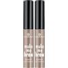 Essence Cosmetics essence Mascara Make me brow in gel per sopracciglia vegano (3.8ml) (Confezione da 2)