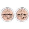 Essence Cosmetics essence Cipria viso compatta effetto opacizzante finish opaco (12g) (Confezione da 2)