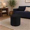 Talamo Italia Pouf Abate, Poltrona Multiuso, Poltroncina Sacco, Pouf poggiapiedi, Made in Italy, 40x40 h42 cm, Nero