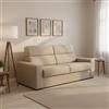 Dmora Divano Letto 2 Posti Oprah 200x95 cm Grigio Tortora Sfoderabile Contenitore, di Apertura a Ribalta Made in Italy
