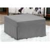 Talamo Italia Letto Pieghevole Ancilla, Pouf trasformabile in Letto Singolo, Pouf in Tessuto da Soggiorno, 100% Made in Italy, 80x80h45 cm, Grigio