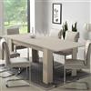Dmora Tavolo Estensibile Yucatan in Legno, 160/220h75 cm Beige, 6-8 Posti con Allunga centrale estraibile, Moderno per cucina o sala da pranzo