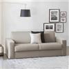 Dmora Divano Letto 2 posti Alexis, Sofà Soggiorno Apertura Girevole in Tessuto Imbottito, Braccioli Standard, 100% Made in Italy, Cm 200x95h90, Tortora