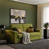 Dmora Divano Letto 3 Posti Zaira 225x95 cm Verde Sfoderabile Contenitore, Lavabile Made in Italy