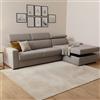 Dmora Talamo Italia - Divano letto con penisola Alceste, Sofà apertura girevole, Penisola contenitore Destra, Braccioli slim, 100% Made in Italy, Cm 260x95h85, Tortora