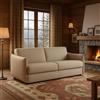 Dmora Divano Fisso 2 Posti Polissena 160x95x90h cm Grigio Tortora Sfoderabile Idrorepellente, Lavabile Made in Italy