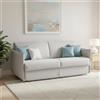 Dmora Divano Letto 3 Posti Petronilla 200x95 cm Grigio Chiaro Sfoderabile Contenitore, Lavabile Made in Italy