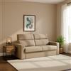 Dmora Divano Letto 2 Posti Orchidea 200x95 cm Grigio Tortora Sfoderabile Contenitore, di Apertura a Ribalta Made in Italy