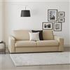 Dmora Talamo Italia - Divano fisso 2 posti Giuseppina, Sofà Soggiorno in tessuto imbottito, Braccioli standard, 100% Made in Italy, Cm 180x95h90, Beige