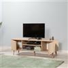 Dmora - Mobile porta TV Decrux, Credenza da soggiorno, Armadio basso per TV, Base parete attrezzata, 140x40 h50 cm, Quercia