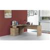 Dmora - Scrivania Mark, Scrittoio angolare porta PC, Tavolo multiuso per ufficio, Scrivania salvaspazio multiposizione, 100% Made in Italy, cm 160x60h75, Rovere