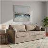 Dmora Divano Letto 3 Posti Uberta 205x86 cm Grigio Tortora Sfoderabile Lavabile, Idrorepellente Letto Estraibile Materasso Incluso Made in Italy