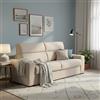 Dmora Divano Letto 3 Posti Zeudi 220x95 cm Grigio Tortora Sfoderabile Contenitore, Lavabile Made in Italy