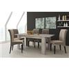 Dmora Tavolo Allungabile Albatera 88x160x75h cm Marrone Rovere Allungabile 10 Posti, Meccanismo Estensione Allunga Laterale