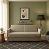 Dmora Divano Fisso 3 Posti Virna 200x95 cm Grigio Tortora Sfoderabile Lavabile, Braccioli Made in Italy