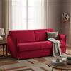 Dmora Divano Letto 2 Posti Violante 160x95 cm Rosso Sfoderabile Contenitore, di Apertura a Ribalta Made in Italy