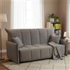Talamo Italia Letto Alissa, Divano a 2 posti, 100% Made in Italy, Sofà Soggiorno con Apertura a Carrello, in Tessuto imbottito, con Braccioli Standard, Cm 150x90h85, Grigio