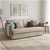Dmora Divano Letto 3 Posti Petronia 200x95 cm Grigio Tortora Sfoderabile Contenitore, Lavabile Made in Italy