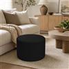 Talamo Italia Pouf Abanera, Poltrona Multiuso, Poltroncina Sacco, Pouf poggiapiedi, Made in Italy, 79x79 h42 cm, Nero