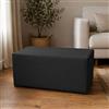 Talamo Italia - Pouf Aceto, Poltrona multiuso, Poltroncina sacco, Pouf poggiapiedi, Made in Italy, 40x90 h42 cm, Grigio scuro