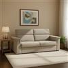 Dmora Divano Letto 2 Posti Odilia 205x95 cm Grigio Tortora Sfoderabile Contenitore, di Apertura a Ribalta Made in Italy