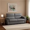 Dmora Divano Letto 2 Posti Quinta 205x95 cm Grigio Sfoderabile Contenitore, di Apertura a Ribalta Made in Italy