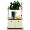 Furinno Scaffali di Stoccaggio, Beech/White, Confezione da 1